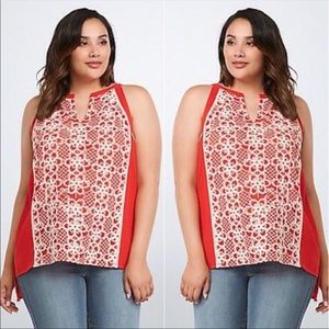 Torrid | Red and White Halter Top